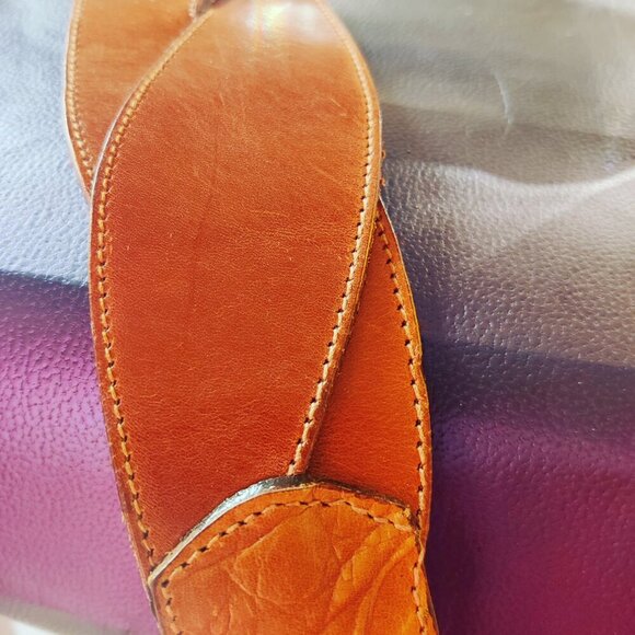 Leather Belt  3" W & 37" Long. By Dayton Hudson, made in Italy. Womens Classic - Picture 5 of 9